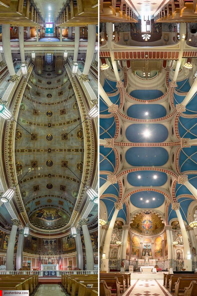 تصاویر پاناروما دیدنی از سقف کلیساهای نیویورک