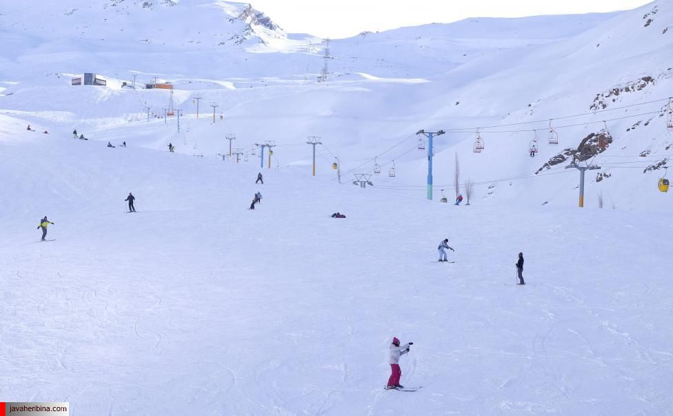 Iranians ski at the Dizin ski resort, northwest of Tehran