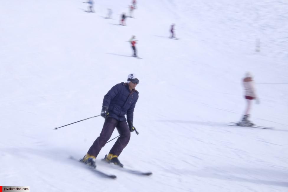 Iranians ski at the Dizin ski resort, northwest of Tehran