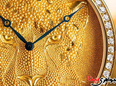 شیک ترین ساعت طلایی برند کارتیه با طرح یوزپلنگ